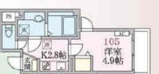 アローマ王子本町　105号室　間取り