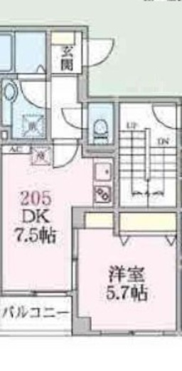 アローマ王子本町　205号室　間取り