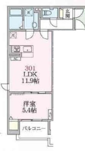 アローマ王子本町　301号室　間取り