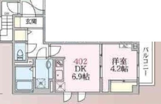 アローマ王子本町　402号室　間取り