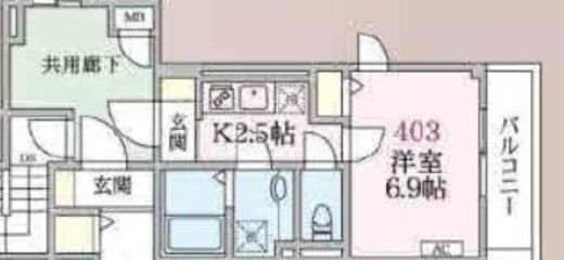 アローマ王子本町　403号室　間取り