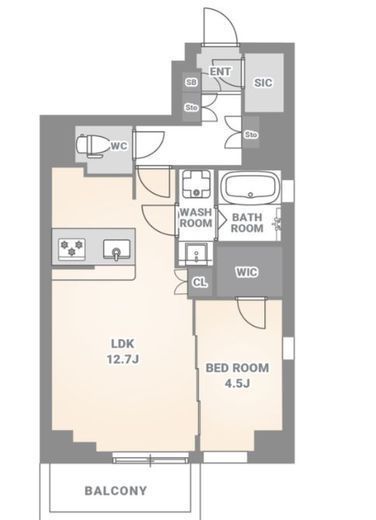 スプランディッド木場駅前　202号室　間取り