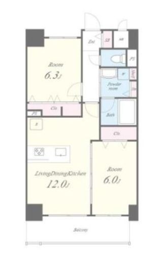 グラン クレイエル 両国　703号室　間取り