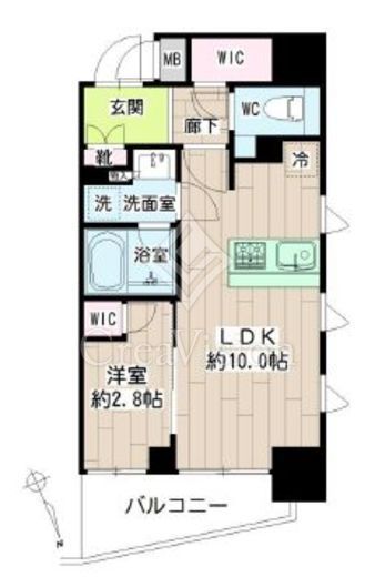 シェフルール鶴見STATION ONE　701号室　間取り
