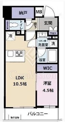シェフルール鶴見STATION ONE　5F1号室　間取り