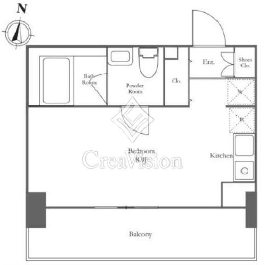 KN RESIDENCE TSURUMI　8F8号室　間取り