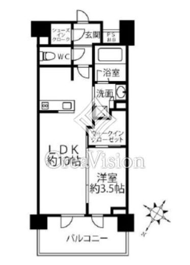 クリオラベルヴィ横濱サウス　703号室　間取り