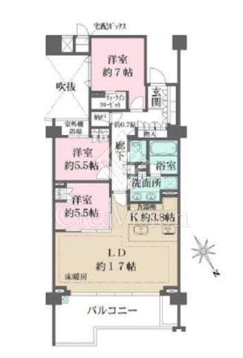 ザ・パークハウス代々木大山レジデンス　406号室　間取り