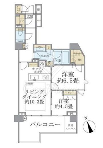 ザ・パークハウス代々木大山レジデンス　414号室　間取り