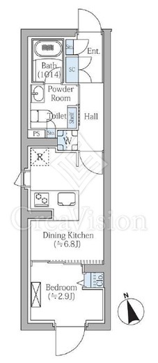COMPOSITE新宿三丁目(コンポジット新宿三丁目)　102号室　間取り