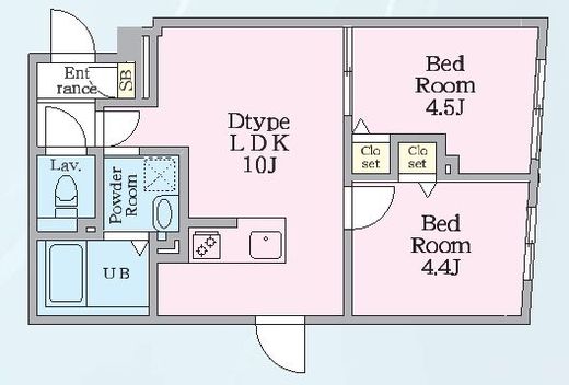 エルファーロ神楽坂Ⅲ　204号室　間取り