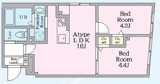 エルファーロ神楽坂Ⅲ　501号室　間取り