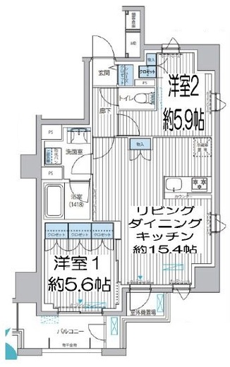 メゾンクロロ　501号室　間取り