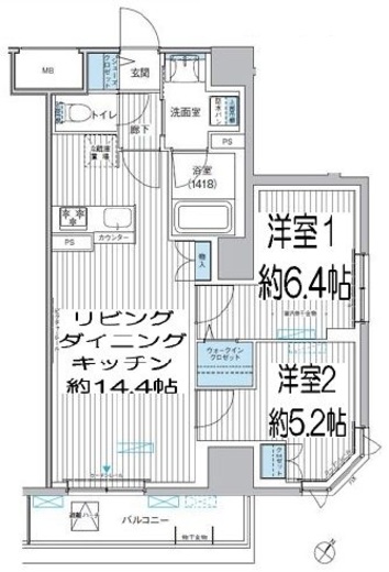 メゾンクロロ　901号室　間取り