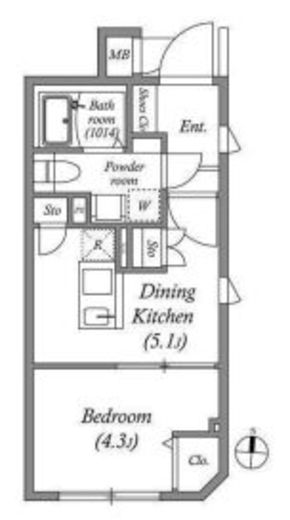 ES-Grande門前仲町デュオ　101号室　間取り
