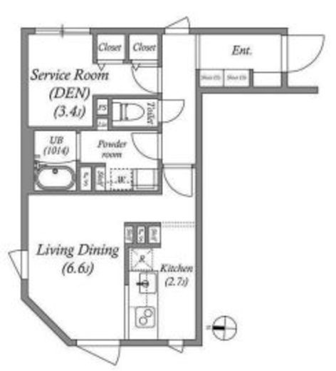 ES-Grande門前仲町デュオ　105号室　間取り