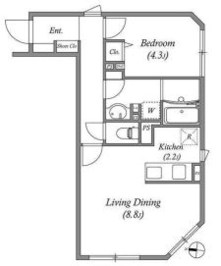ES-Grande門前仲町デュオ　301号室　間取り