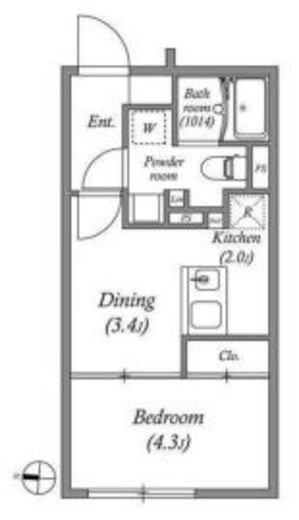ES-Grande門前仲町デュオ　502号室　間取り