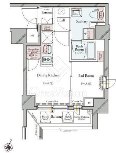 コンシェリア横濱＜SHINKOYASU＞　401号室　間取り
