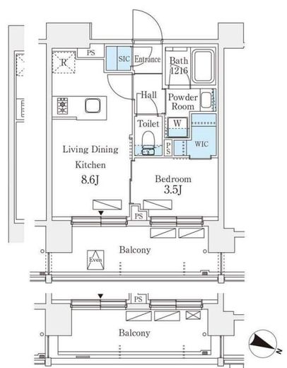 シーズンフラッツ町屋　302号室　間取り