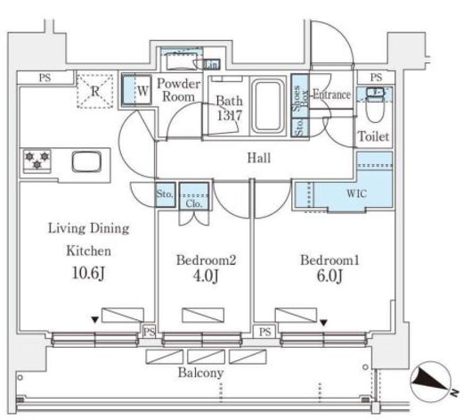 シーズンフラッツ町屋　304号室　間取り