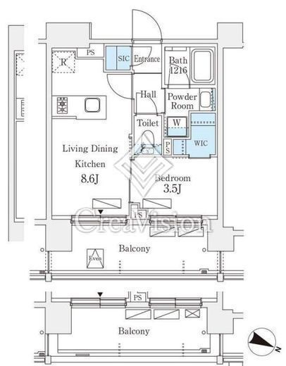 シーズンフラッツ町屋　603号室　間取り
