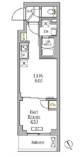ハーモニーレジデンス馬込　101号室　間取り