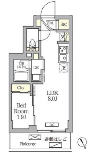 ハーモニーレジデンス馬込　206号室　間取り