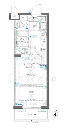 ZOOM蒲田EAST　211号室　間取り