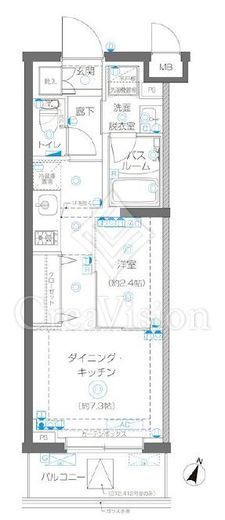 ZOOM蒲田EAST　312号室　間取り