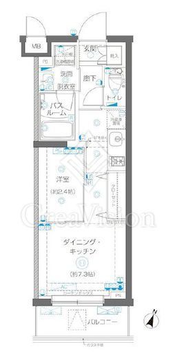 ZOOM蒲田EAST　313号室　間取り