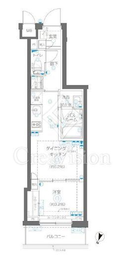 ZOOM蒲田EAST　402号室　間取り