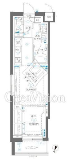 ZOOM蒲田EAST　501号室　間取り