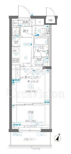 ZOOM蒲田EAST　510号室　間取り