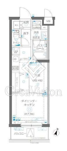 ZOOM蒲田EAST　512号室　間取り