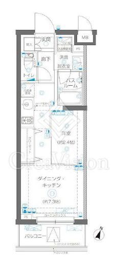 ZOOM蒲田EAST　514号室　間取り