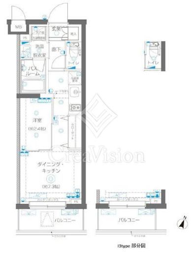 ZOOM蒲田EAST　515号室　間取り