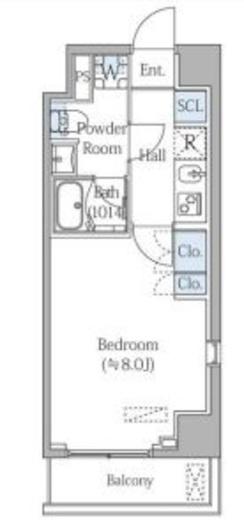 グランジット月島TOKYO BAY　404号室　間取り