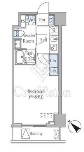 グランジット月島TOKYO BAY　504号室　間取り