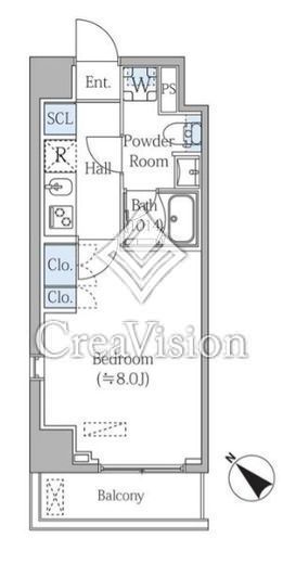 グランジット月島TOKYO BAY　605号室　間取り