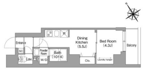 コンフォリア・リヴ上野　502号室　間取り