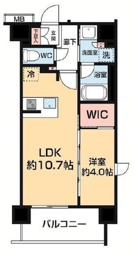 ARCOBALENO KAWASAKIDAISHI Ⅱ (アルコバレーノ川崎大師Ⅱ)　402号室　間取り