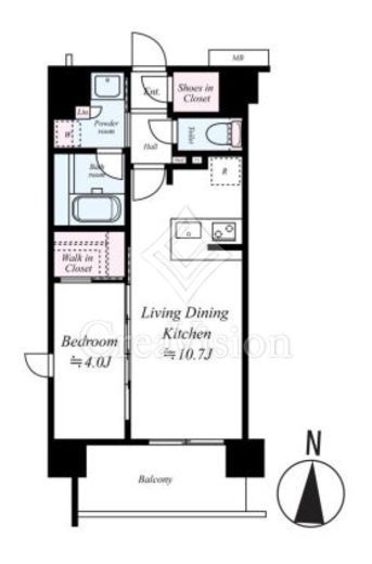 ARCOBALENO KAWASAKIDAISHI Ⅱ (アルコバレーノ川崎大師Ⅱ)　1001号室　間取り