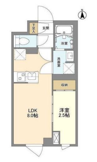 ウェルスクエア中野坂上Ⅱ　102号室　間取り
