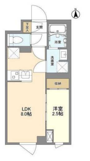 ウェルスクエア中野坂上Ⅱ　204号室　間取り