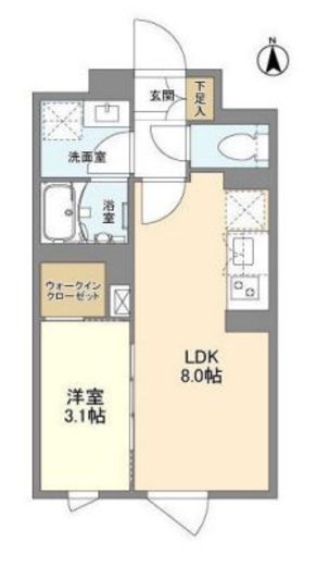 ウェルスクエア中野坂上Ⅱ　303号室　間取り