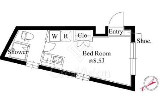 THE ONE Ichigaya　201号室　間取り