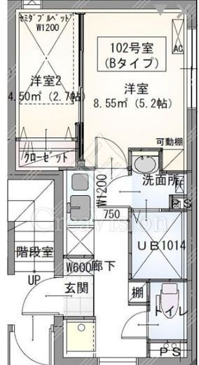 ラヴィエール秋葉原　102号室　間取り