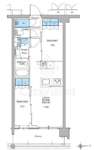 ルフォンプログレ高田馬場ノース　106号室　間取り