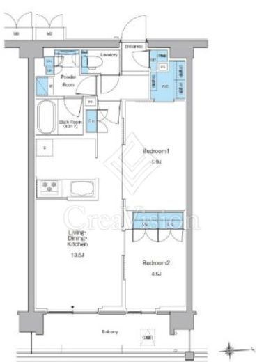 ルフォンプログレ高田馬場ノース　303号室　間取り